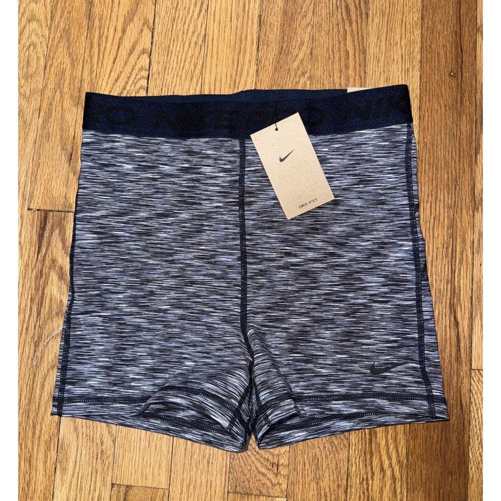 Nike Pro Women's Compression Shorts‎ Heathered Navy Size Medium HJ6348-010 NWT
